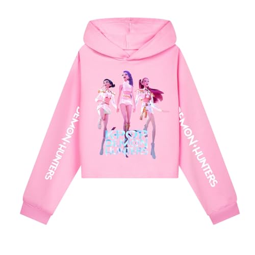 Generisch Kinder Kpop D-Demon Kapuzenpullover Vintage Y2K Hoodie Oberteile Modisch Lässig Pullover Langarm Tasche Sweatshirt für K-pop Fans Autumn Winter Streetwear Tops von Generisch