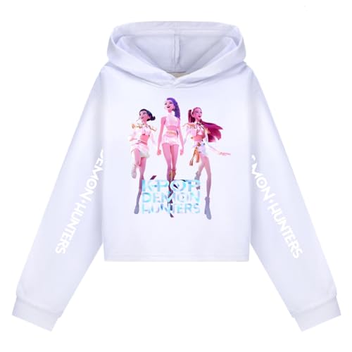 Generisch Kinder Kpop D-Demon Kapuzenpullover Vintage Y2K Hoodie Oberteile Modisch Lässig Pullover Langarm Tasche Sweatshirt für K-pop Fans Autumn Winter Streetwear Tops von Generisch