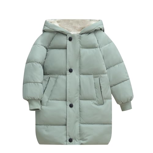 Generisch Kinder Mantel Mädchen Daunenjacken Einfarbig Steppjacke Warm Wintermantel Outdoorjacke Classic Tops Casual Thermojacke Klamotten Bekleidung Grün, 5 Jahre von Generisch