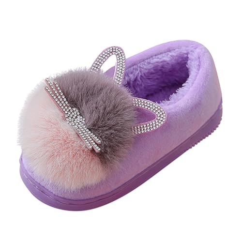 Generisch Kinder Slippers Mädchen Hausschuhe Winter Kids-Winterhausschuhe mit kuscheligem Fleece-Futter Atmungsaktiv & bequem Kuschelig & Warm Supersoft Kinder-Winterpantoffeln Kinderschuhe von Generisch