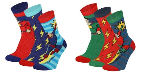 Generisch Kinder Socken, 6 Paar für Jungen/Mädchen,27-30, 5-6 Jahre Mehrfarbig von Generisch