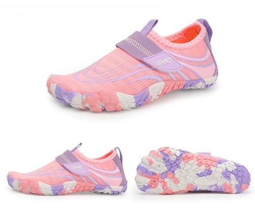 Generisch Kinder Wasserschuhe Schnelltrocknende Sandalen im Freien Leichte Fußschuhe Strand Pool Schwimmschuhe (Rosa,29) von Generisch