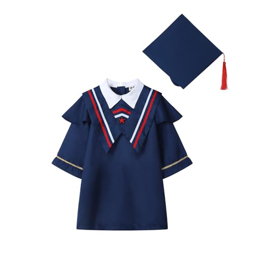 Generisch Kindergarten Abschlussfeier Graduation Cap Gown,Abschlussrobe - 2025 Talar Mit Abschluss Hut Kindergarten Graduation Cap and Gown Abschlussumhang Doktorhut Set Für Jungen Mädchen von Generisch