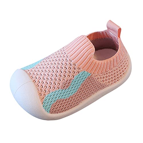 Generisch Kinderhausschuhe Junge Jungen Kinder Freizeitschuhe Mesh Soft Bottom Atmungsaktive Slip On Sportschuhe Socken Schuhe (Red, 25 Toddler) von Generisch