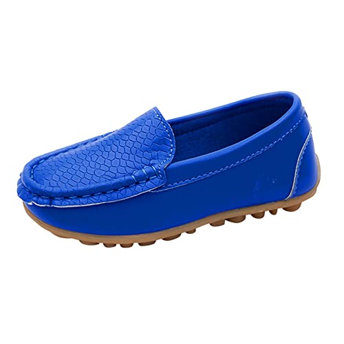 Generisch Kinderhausschuhe Junge Kleinkind Kleinkind Jungen Mädchen Soft Slip On Loafers Kleid Flache Schuhe Bootsschuhe Freizeitschuhe (Blue, 31) von Generisch