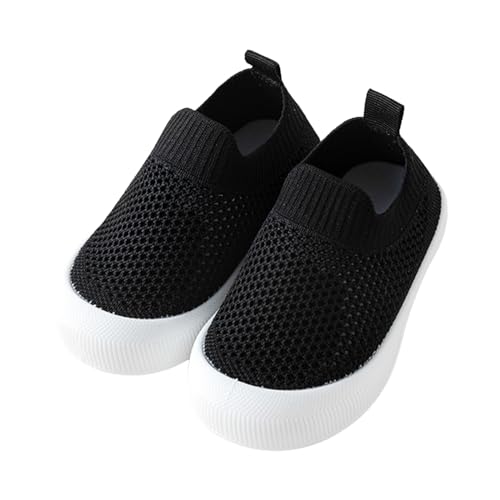 Generisch Kinderhausschuhe Junge Kleinkinder Mädchen Jungen Kinder Freizeitschuhe Mesh Weiche Sohle Atmungsaktive Schlupfschuhe Sportschuhe Sockenschuhe (Black, 20 Infant) von Generisch
