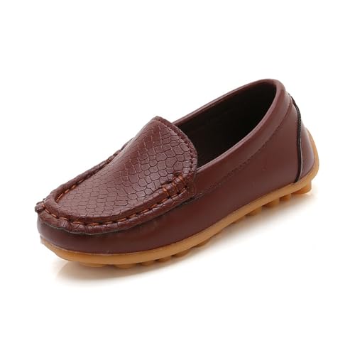 Generisch Kinderschuhe Jungen Sneaker Mädchen Weiche Slipper Zum Reinschlüpfen Flache Schuhe Bootsschuhe Freizeitschuhe Hausschuhe 37 Jungen (Brown, 4-4.5 Years) von Generisch