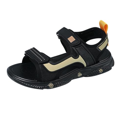 Generisch Kinderschuhe Mädchen Kindersandalen Weiche Unterseite Rutschfeste Schulstudenten Freizeitsandalen Schuhe 25 (Gold, 28.5 Little Child) von Generisch