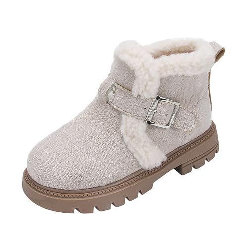 Generisch Kinderstiefel, leuchtende Farben, seitlicher Reißverschluss, niedliche Stiefeletten Winterstiefel Jungen (White, 27.5 Little Child) von Generisch