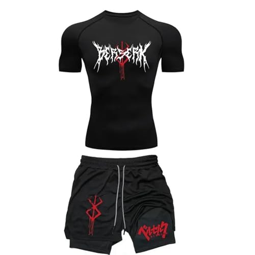 Generisch Klamotten Herren-Anzüge mit schmaler Passform Aufdruck für den Sommer Sport Freizeitkleidung Fitnessstudio Training Activewear leicht atmungsaktiv bequem Aus Dem Westen Nichts Neues (BK2 S) von Generisch