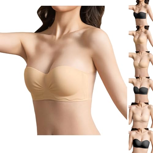Generisch Klebe BH Push Up BH Rückenfrei Trägerloser BHS Unsichtbarer Bustier Haut Freundlich Selbstklebend Bra für Abendkleid Brautkleid Badeanzug und rückenfreie von Generisch