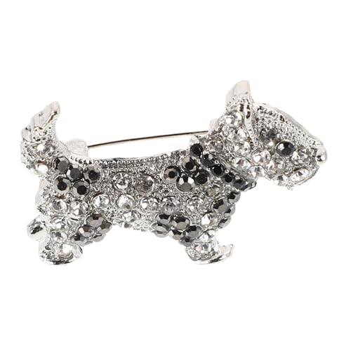 Generisch Kleine Hundebrosche aus Legierung mit Funkelnden Strasssteinen Leichter Cartoon anstecker für Kleidung Rucksäcke Schals Vielseitiges Accessoire für Damen und Geschenk zu von Generisch