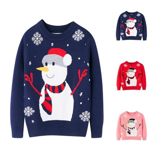 Generisch Kleinkind Baby Mädchen Jungen Weihnachtspullover Pullover Schneemann Weihnachten Strick Sweatshirt Winter Warmer Mantel Kleidung von Generisch