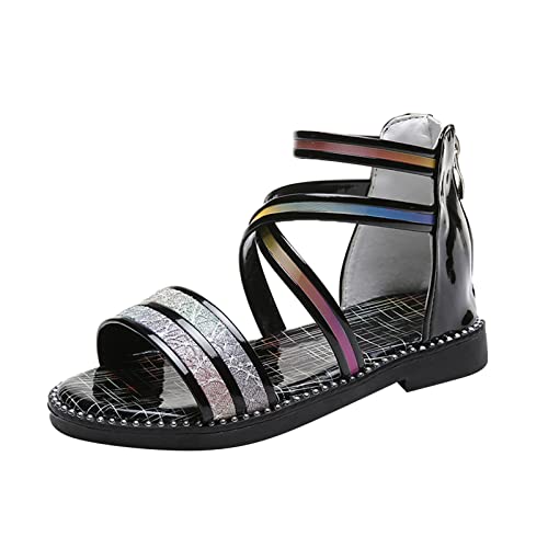 Generisch Kleinkind Mädchen Sandalen Blumen Breite Füße Outdoorschuhe Prinzessin Bequem Strandschuhe Casual Breite Füße Strandschuhe Strapazierfähige Sandalen Mädchen von Generisch
