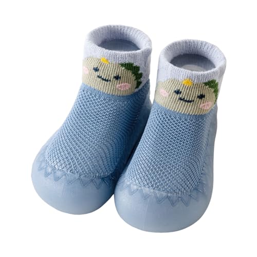 Generisch Kleinkinder Mädchen Jungen Kinder Freizeitschuhe mit Cartoon-Prints Mesh Weiche Unterseite Atmungsaktive Schlupfschuhe Sportschuhe Sockenschuhe Kinder 37 (Blue, 24 Toddler) von Generisch