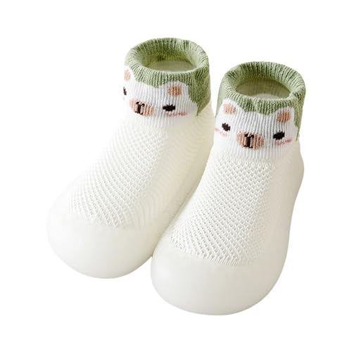 Generisch Kleinkinder Mädchen Jungen Kinder Freizeitschuhe mit Cartoon-Prints Mesh Weiche Unterseite Atmungsaktive Schlupfschuhe Sportschuhe Sockenschuhe Kinder 37 (White, 20 Infant) von Generisch