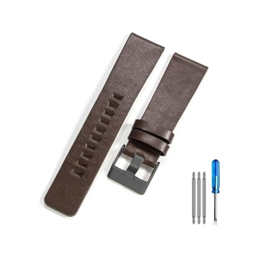 Generisch Kompatibel mit Dz4343 Dz4405 Dz7257 Dz4423 atmungsaktives Armband 22 24 26 28 mm(Coffee-Black-K3,22mm) von Generisch