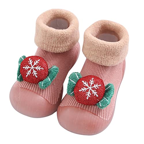 Generisch Krabbelschuhe Baby Winter Sockenschuhe Atmungsaktive Lauflernschuhe mit rutschfeste Weiche Kleinkind Sockenschuhe Kinderschuhe Babybodenschuhe von Generisch