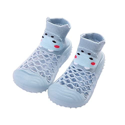 Generisch Krabbelschuhe Kinder, Lauflernschuhe Kinderhausschuhe Stricken Krabbelschuhe mit rutschfeste Atmungsaktive Sneake Leichte Slip-on Turnschuhe Weiche Sohle Haussocken von Generisch
