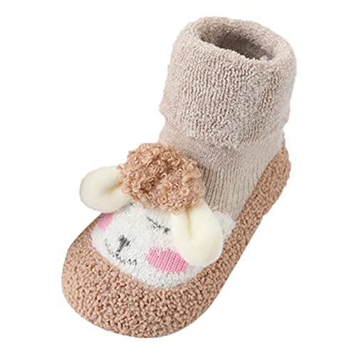 Generisch Krabbelschuhe Kinder, Lauflernschuhe Kinderhausschuhe Warm Kleinkind Mädchen Jungen Outdoor rutschfeste Lauflernschuhe Niedliche Cartoon Kleinkind Schuhen Antirutschsocken von Generisch