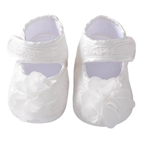 Generisch Krabbelschuhe Lauflernschuhe Jungen Mädchen Infant Weiß Babyschuhe Modisches Muster Niedliche Blumendekoration Hakenschlaufe Leichte Wanderschuhe Jungen Schuhe (Clear-A, 18 Infant) von Generisch