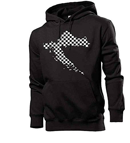 Generisch Kroatien Rechtecke Männer Hoodie Sweatshirt Schwarz M von shirt84