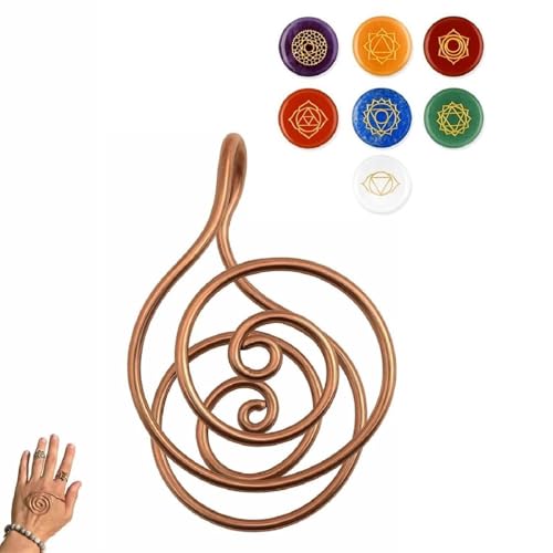 Generisch Kupfer-Handring Reiki-Spiralringe für Meditation und Energieheilung, Meditationsgeschenk für Frauen und Männer (B) von Generisch