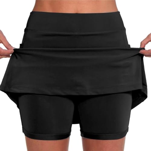 Generisch Kurze Hose Damen Leichte Sommer Shorts Bequeme Wanderhose Luftig Jogginghose Casual Radlerhose Figurbetont Kurze Sporthose Yogahose High Waist Stretchhose Strandhose (A07 Black,M) von Generisch