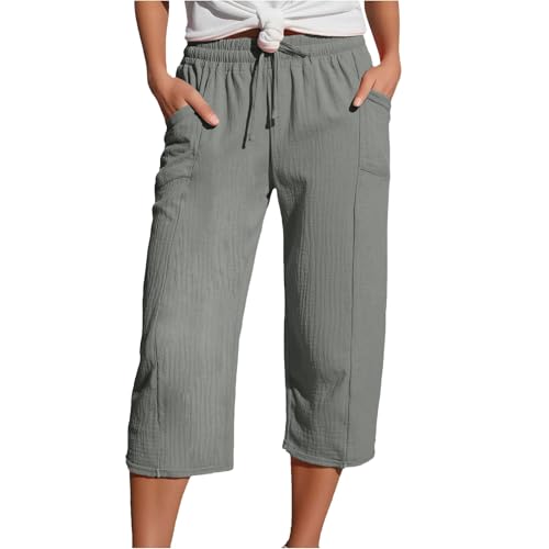 Generisch Kurze Hose Damen Sommer Leicht 7/8 - Kordelzug Beach Hosen Sommerhose Mit Taschen Strandhose Bequem Leinenhose Freizeithose Einfarbig Stoffhose Damenhose 2025 Leinen Shorts Generisch Kurze Hose Damen Sommer Leicht 7/8 - Kordelzug Beach Hosen Sommerhose Mit Taschen Strandhose Bequem Leinenhose Freizeithose Einfarbig Stoffhose Damenhose 2025 Leinen Shorts von Generisch