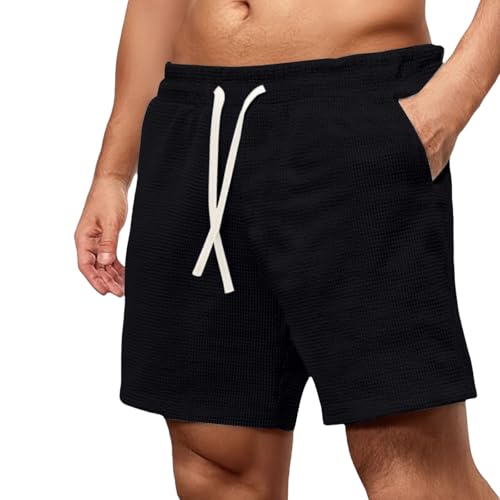 Generisch Kurze Hose Herren Sommer Textur Kurz Jogginghose mit Tunnelzug Coole Sommershorts Taschen Chino Shorts Gummizug Taille Sweathose Vintage Freizeithose Lockere Passform Herrenshorts Generisch Kurze Hose Herren Sommer Textur Kurz Jogginghose mit Tunnelzug Coole Sommershorts Taschen Chino Shorts Gummizug Taille Sweathose Vintage Freizeithose Lockere Passform Herrenshorts von Generisch