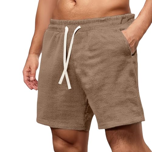 Generisch Kurze Hose Herren Sommer Textur Kurz Jogginghose mit Tunnelzug Coole Sommershorts Taschen Chino Shorts Gummizug Taille Sweathose Vintage Freizeithose Lockere Passform Herrenshorts Generisch Kurze Hose Herren Sommer Textur Kurz Jogginghose mit Tunnelzug Coole Sommershorts Taschen Chino Shorts Gummizug Taille Sweathose Vintage Freizeithose Lockere Passform Herrenshorts von Generisch
