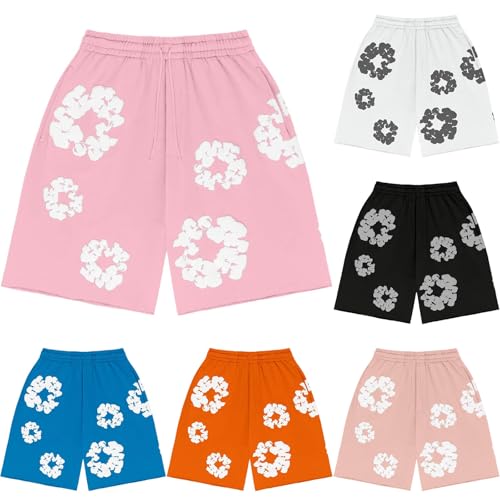 Kurze Hose Rosa Herren Mit Taschen Baumwolle Bermuda Shorts Blumenmuster Sportshorts Mann Sommer Freizeit Shorts Männer Sweatshorts Jogginghose Kurz Elastische Kurze Hosen Kurze Hose Rosa Herren Mit Taschen Baumwolle Bermuda Shorts Blumenmuster Sportshorts Mann Sommer Freizeit Shorts Männer Sweatshorts Jogginghose Kurz Elastische Kurze Hosen von Generisch