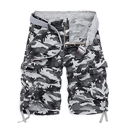 Generisch Kurze Hosen Herren Shorts Cargo Shorts Camouflage Sommer Freizeithose Sport Camping Wandern Tarnen Baumwolle Arbeitsshorts 2025 von Generisch