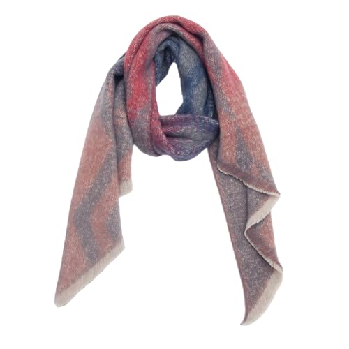 Generisch Kuschelige Warme Winter Schals - Langer Damen Schal mit Baumwolle Fransen - Kaschmir Gefühl Christmas Gifts For Women Schal Pink Schwarz Weiss von Generisch