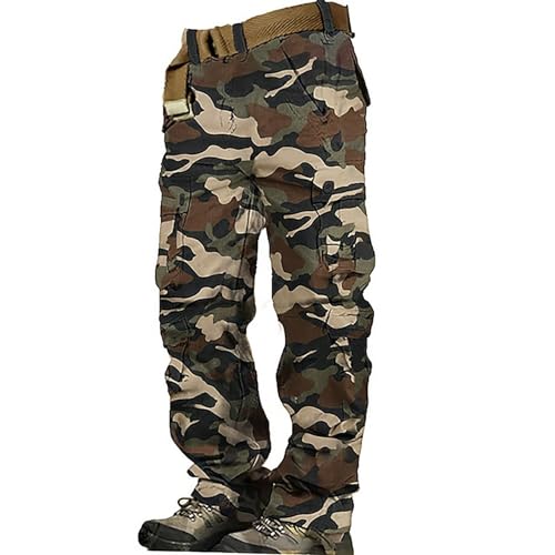 Generisch Lässige Cargo-Hose für Männer Pants Herren Cargo Jogger Herren Weiß Cargohose Schwarz Baggy Schwarze Elegante Hose Herren XL von Generisch