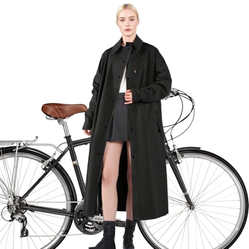 Generisch Lange Regenmäntel Für Frauen - Langer Regenponcho Für Männer,Atmungsaktiver Packwindbreaker Leichter Trenchcoat Outdoorbekleidung Unisex Erwachsene von Generisch