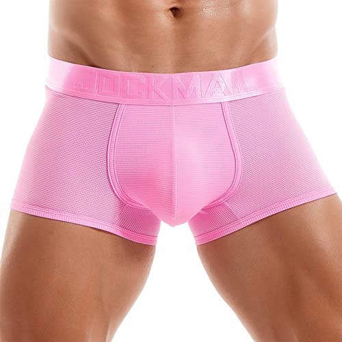 Generisch Lange Unterhosen Herren Boxershorts Herren Lustig Unifarben Viereck-Hose Herren Retro Boxershorts Transparent Boxershorts Herren 10 Pack Reiten Bench Boxershorts Herren Rosa XXL von Generisch