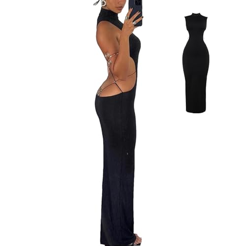 Generisch Langes enges Kleid, schwarzes enges Kleid | Ärmellose hochgeschlossene Kleider mit Schmetterlingsdekor | Langes Club-Partykleid, modische Mädchenkleider für Urlaub, Dating Generisch Langes enges Kleid, schwarzes enges Kleid | Ärmellose hochgeschlossene Kleider mit Schmetterlingsdekor | Langes Club-Partykleid, modische Mädchenkleider für Urlaub, Dating von Generisch