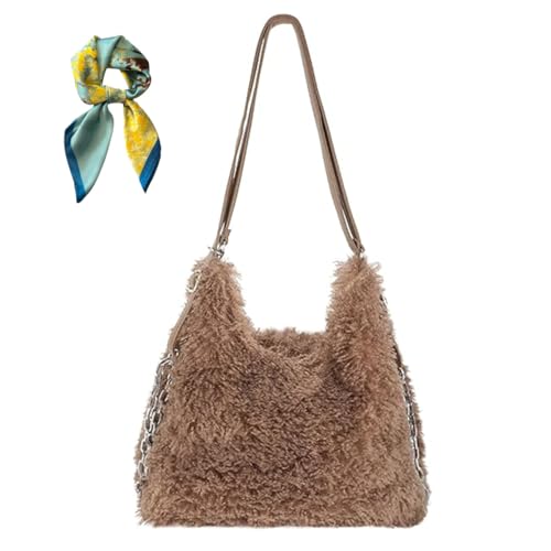 Generisch Large Capacity Soft Tote Bag for Women,Convertible Elegant Shoulder Bag,Comfortable Handbag Backpack for Autumn/Winter (Coffee) von Generisch