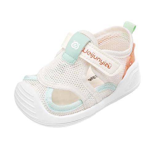 Generisch Lauflernschuhe Baby Sommer Schuhe Junge Kinderschuhe Weiche Sohle rutschfeste Atmungsaktiv Leichte Turnschuhe (Beige, 24 EU) von Generisch
