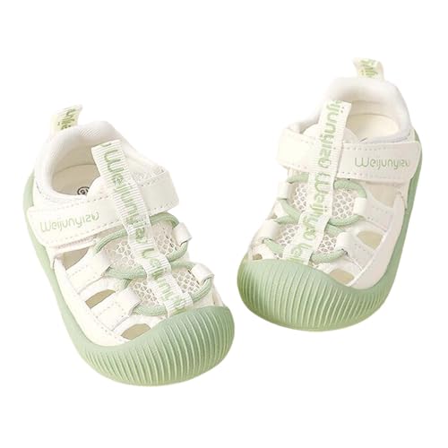 Generisch Lauflernschuhe Baby Sommer Schuhe Junge Kinderschuhe Weiche Sohle rutschfeste Atmungsaktiv Leichte Turnschuhe (Green, 26 EU) von Generisch