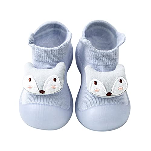 Generisch Lauflernsocken Hausschuhe Bodensocken Kinder Säugling Neugeborenes Schuhe Niedlichen Cartoon Tiere Weiche Sohlen Erste Antirutschschuhe Sneaker Kinderschuhe Jungen (Blue, 20 Infant) von Generisch