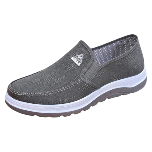 Generisch Laufschuhe Atmungsaktiv Herren,Outdoor Wanderschuhe for Herren Atmungsaktive,Einfarbige Rutschfester Plateau Slip-On,Herrenschuhe Leichte Wanderschuhe von Generisch
