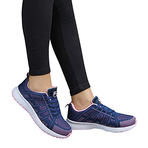 Generisch Laufschuhe Damen Barfußschuhe Netz-Up-Sportschuhe Anti-Rutsch Leichter Schuhe Running Tennis Breite Weiche Sommer Atmungsaktiv von Generisch