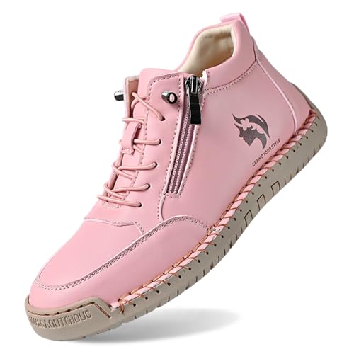 Generisch Laufschuhe Damen Freizeitschuhe Loafer Slip On Schuhe Freizeit Outdoor Stiefeletten Handnaht Schnürung Wanderschuhe Leichtgewichts Atmungsaktiv Straßenlaufschuhe Sicherheitsschuhe von Generisch