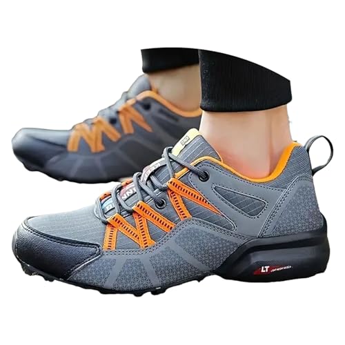 Generisch Laufschuhe Herren Trekkingschuhe Herren-Laufschuhe Schuhe Schwarz Outdoor Wasserdicht Wanderschuhe Running-Schuhe Sportschuhe Hiking MTB Leichte Schwarze Premium Trailrunning Männer von Generisch