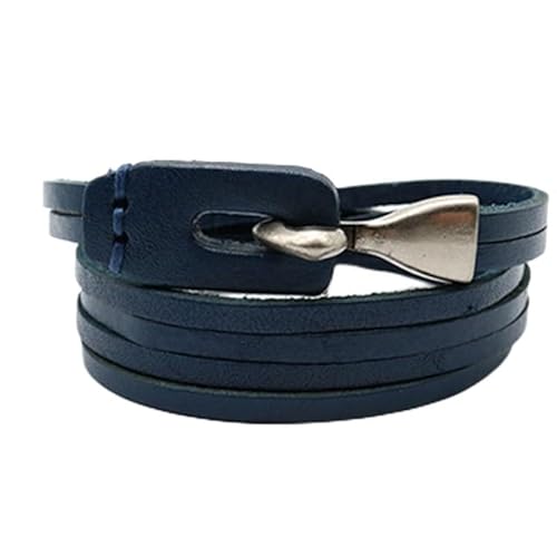 Generisch Lederarmband Damen,Mehrschichtiges, Handgewebtes, Modisches Echtlederarmband Mit Mehrschichtigem Haken, Energieschmuck Für Männer Und Frauen, Blau Generisch Lederarmband Damen,Mehrschichtiges, Handgewebtes, Modisches Echtlederarmband Mit Mehrschichtigem Haken, Energieschmuck Für Männer Und Frauen, Blau von Generisch