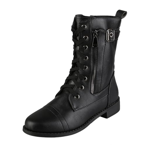 Generisch Lederstiefel Damen Mit Absatz Stiefel Damen Mit Schnürung Bikerstiefel Halbhoch Motorradstiefel Mit-Reißverschluss Freizeitstiefel Bequeme Damenstiefel Elegant Outdoorstiefel Einfarbig Generisch Lederstiefel Damen Mit Absatz Stiefel Damen Mit Schnürung Bikerstiefel Halbhoch Motorradstiefel Mit-Reißverschluss Freizeitstiefel Bequeme Damenstiefel Elegant Outdoorstiefel Einfarbig von Generisch