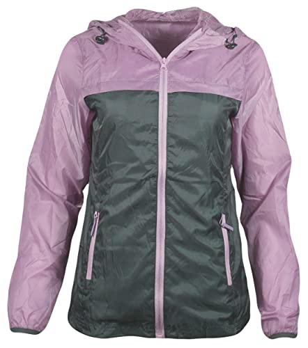 Generisch Leichte Damen Laufjacke Sportjacke Regenjacke Fitness Sport Jacke mit Kapuze, L von Generisch