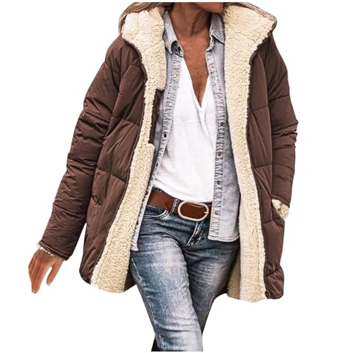 Generisch Leichte Daunenjacke üBergangsjacke Damen Kurze Gesteppte Winterjacke Mit Kapuze Winter-Geschenke Warme Jacke Jacke Damen Kurz Tailliert Winter von Generisch